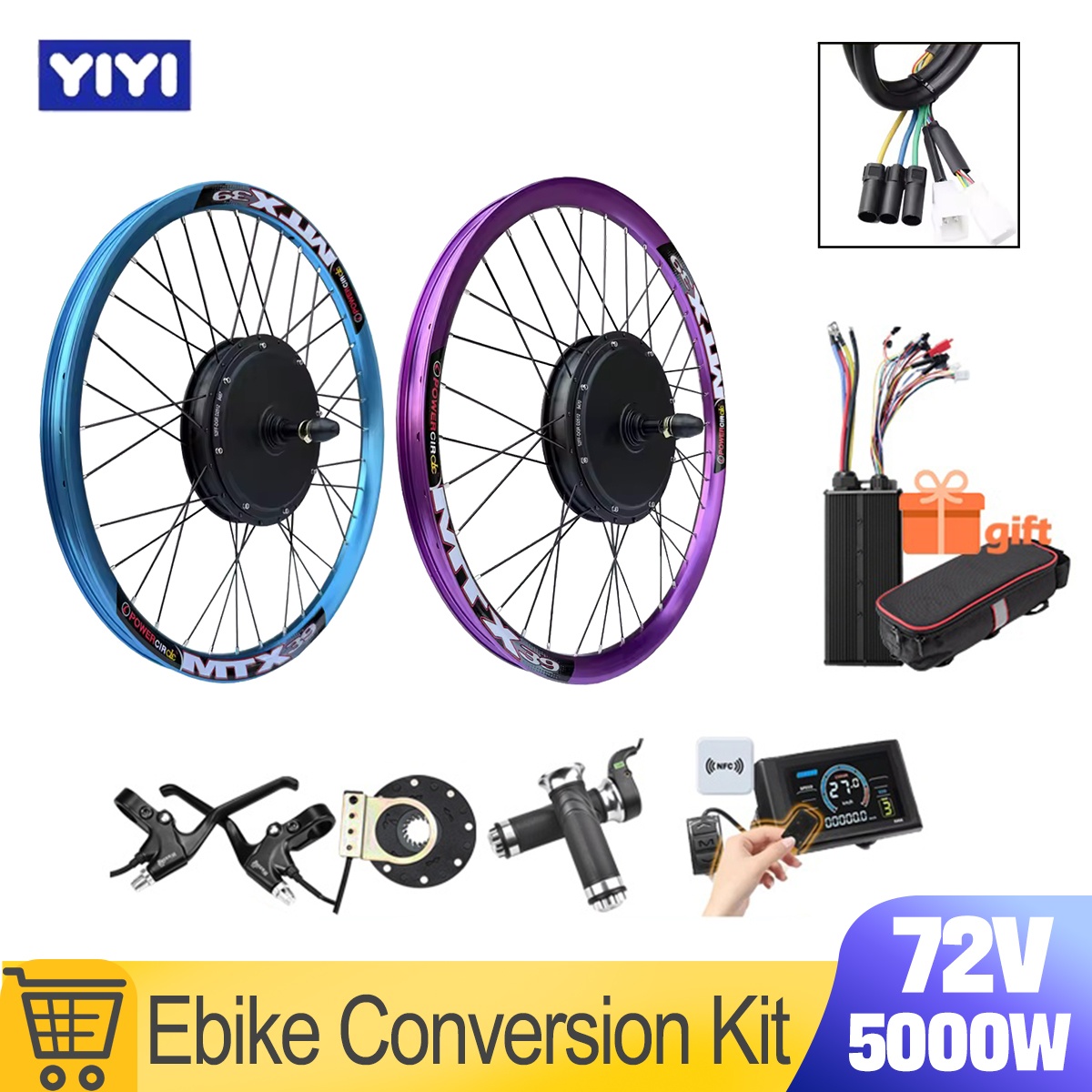 Ebike Conversion Kit 72V 3000W - Новый комплект для переоборудования электровелосипеда MTX39