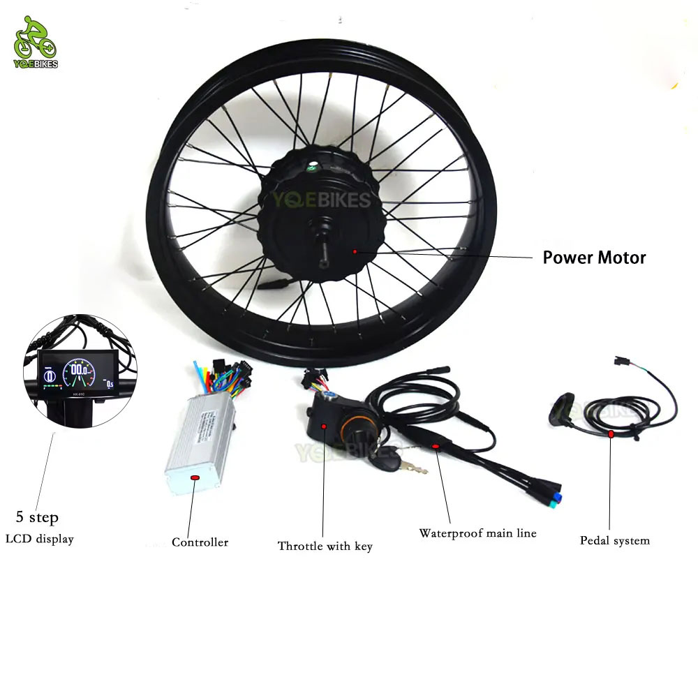 Fat Tire Ebike Conversion Kit 2000W - 20 дюймов 4,0 аксессуары для электровелосипеда